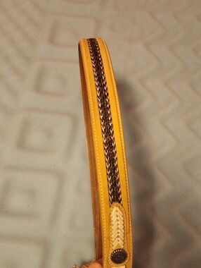 Classic Tan Braided Leather Men's Belt - Unbranded